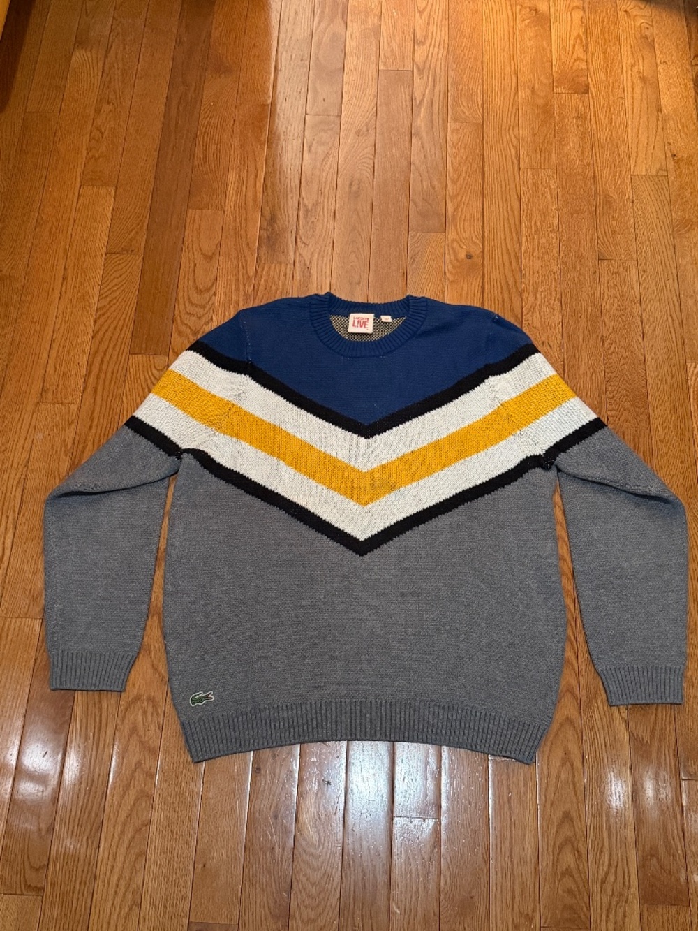 LACOSTE LIVE! Chevron Sweater
